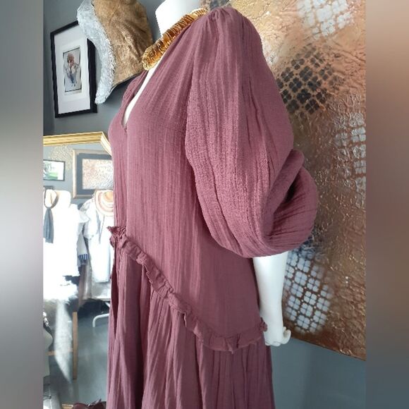 Zara Deep Red Long Sleeve Dress - Picture 7 of 15